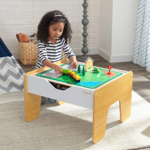 Kidkraft 2-in-1 Activity Table with Board - Gray & Natural