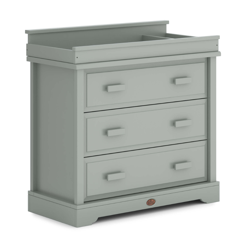 Boori 3 Drawer Dresser With Squared Changing Unit Pebble Smart