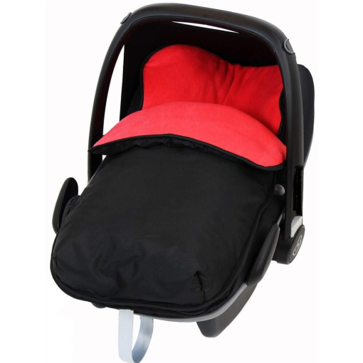 Baby Travel BuddyJet Car Seat Footmuff black warm red