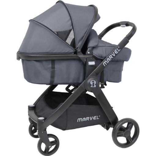 iSafe Marvel 2in1 Pram System And Car Seat - Charcoal Black2