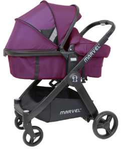 iSafe Marvel 2in1 Pram Travel System and Carseat - Marrone