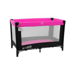 iSafe Rest & Play Travel Cot - PinkBlack