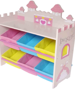kiddi style Princess Castle Themed Storage Unit + 6 Bins