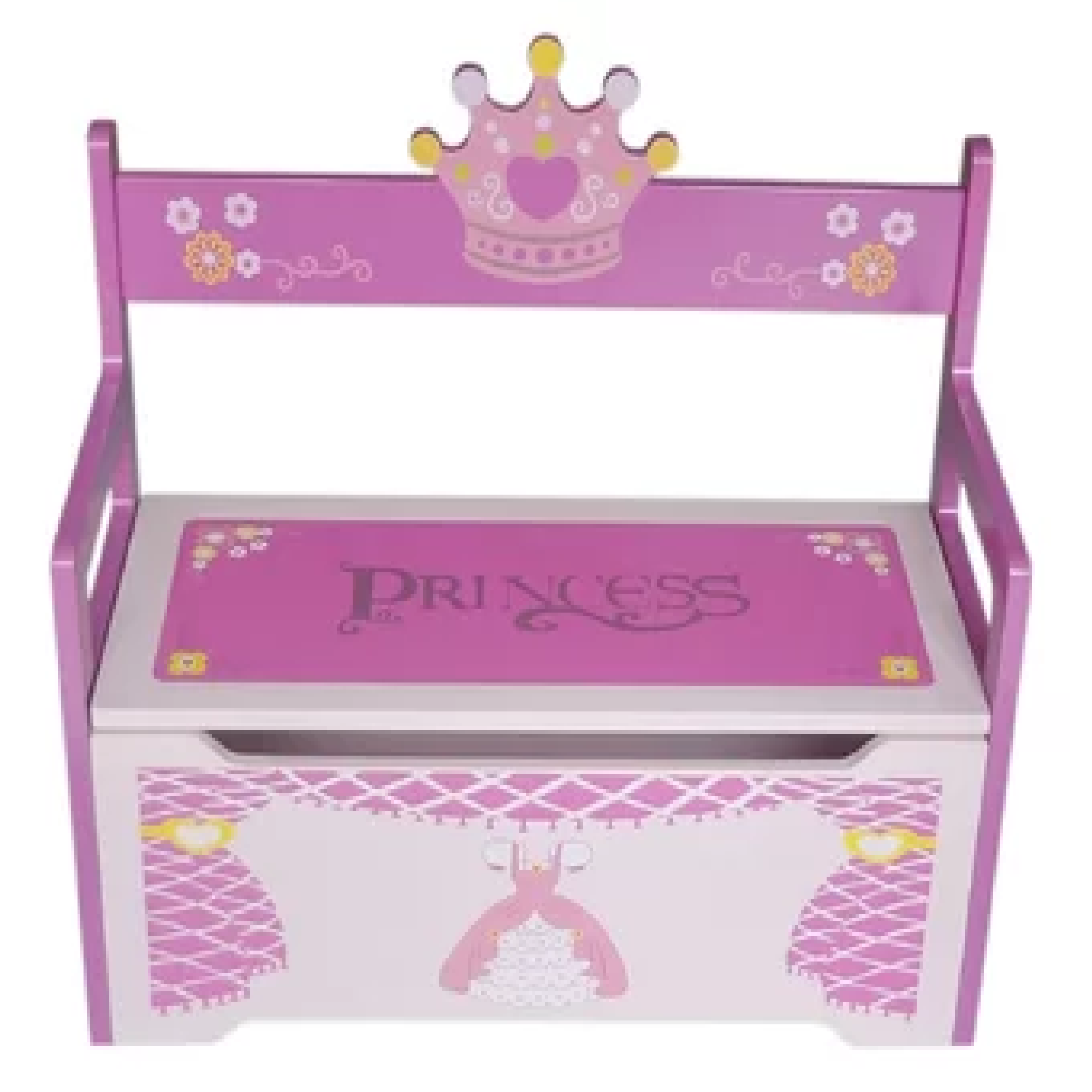 princess toy box bench