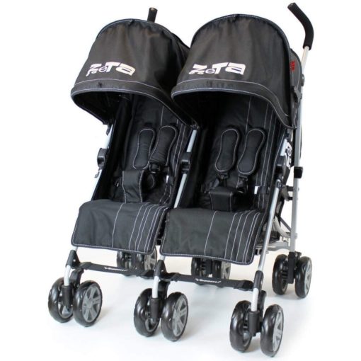 ZeTa Vooom Twin Stroller -Black