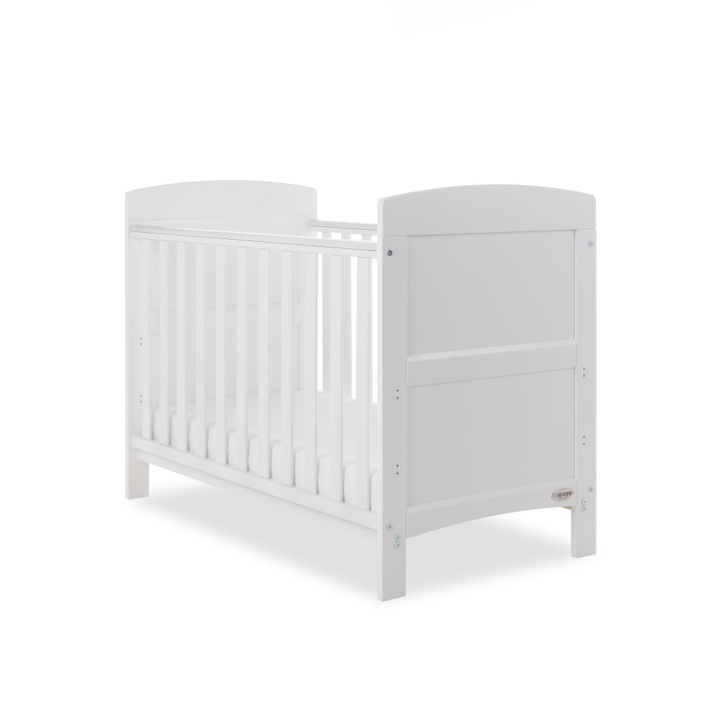 Walnut Obaby Lily Baby Cot With Height Adjustable Base