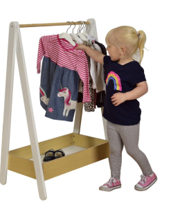 Liberty house toys Children’s Dressing Rail – White and Pine