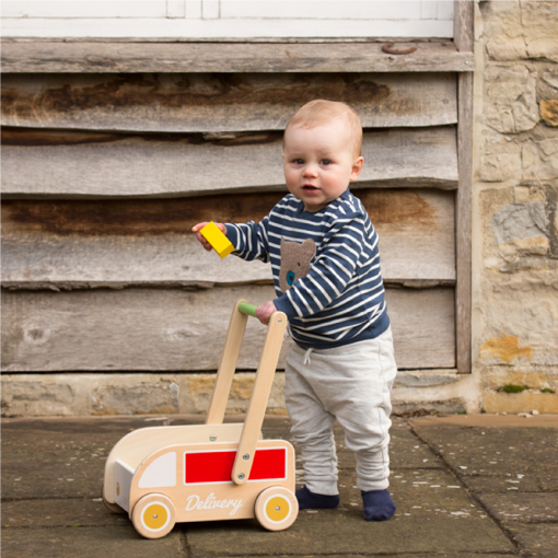 CLASSIC WORLD DELIVERY TRUCK BABY WALKER WITH BLOCKS
