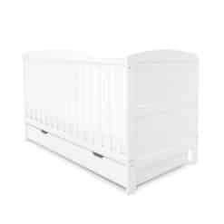 Ickle Bubba Coleby White Cot Bed with Under Drawer