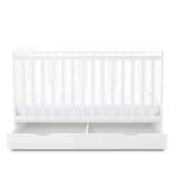 Babyhoot Coleby Cot Bed with Under Drawer White