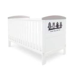 Ickle Bubba Coleby Style Dream Big Little Owl Cot Bed With Foam Mattress
