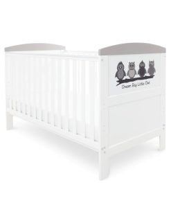 Ickle Bubba Coleby Style Dream Big Little Owl Cot Bed With Foam Mattress