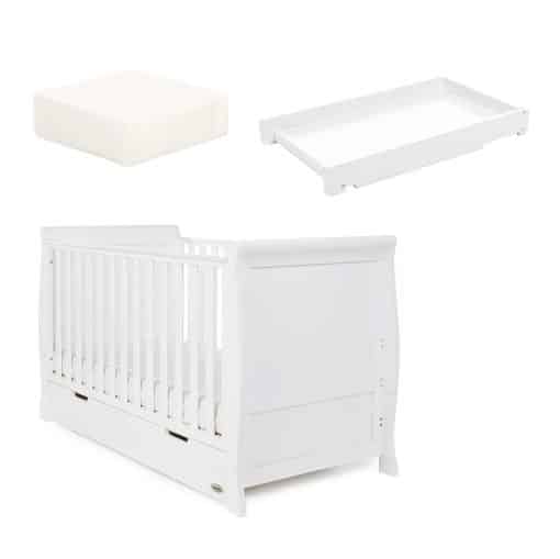 obaby stamford cot bed and changer set