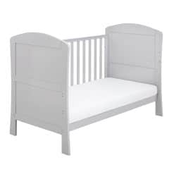 Babymore Aston Dropside Sleigh Cot Bed - Grey