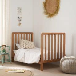 Tutti Bambini Malmo Cot Bed with Cot Top Changer & Mattress -Oak