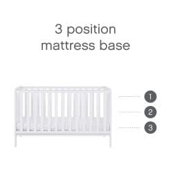 Tutti Bambini Malmo Cot Bed with Cot Top Changer & Mattress - White
