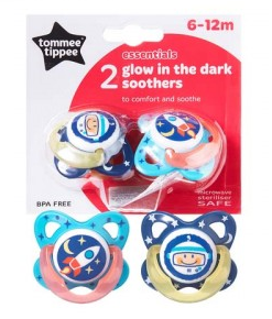 Tommee Tippee Soother Glow in the Dark 6-12 months - Blue 2