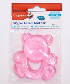 water filled teether pink