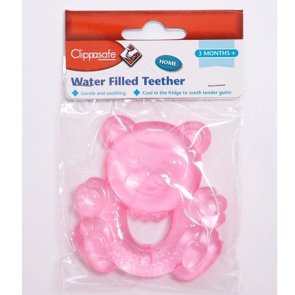 water filled teether pink
