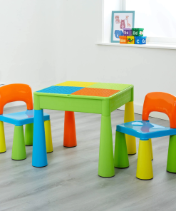 Liberty House Toys 5-in-1 Multicoloured Activity Table and 2 Chairs Set