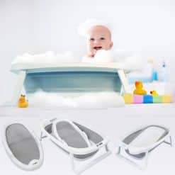iSafe Flat Foldable Baby Bath and Cradle - Grey