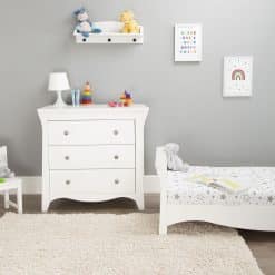 CuddleCo Clara 2 Piece Nursery Room Set - White