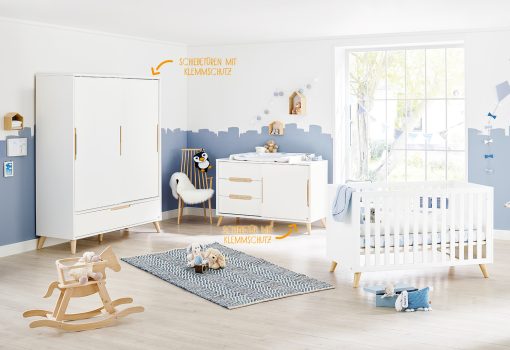 pinolino move extra wide 3 piece nursery room set