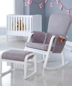 ickle bubba dursley rocking chair and stool grey