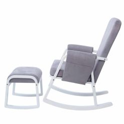 ickle bubba dursley rocking chair and stool grey 3