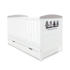 Ickle Bubba Coleby Dream Big Little Owl Cot Bed with Under Drawer