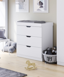 Ickle Bubba White Coleby Chest of Drawers and Changer