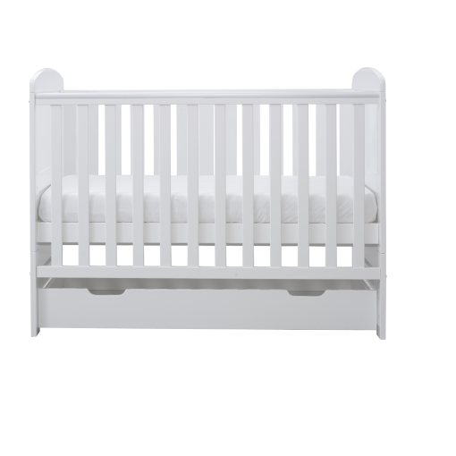 Coleby White Mini Cot Bed With Under DrawerColeby White Mini Cot Bed With Under Drawer