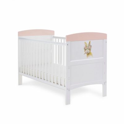 Obaby Water Colour Rabbit Pink Grace Inspire Cot Bed
