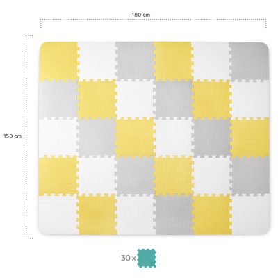 Kinderkraft Puzzles LUNO Yellow Foam Mat