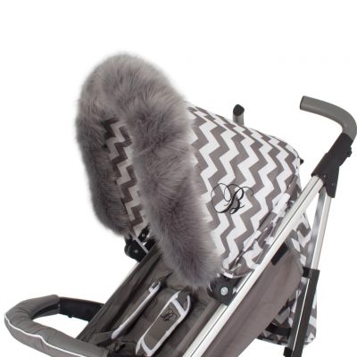 My Babiie Luxurious faux fur pram hood trim - Grey