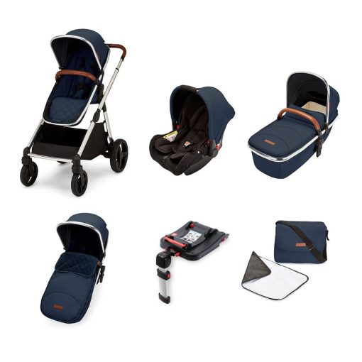 ickle-bubba-eclipse-travel-system-midnight-blue-tan-handle-1