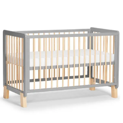 Kinderkraft LUNKY 2in1 cot with Guardrail Grey