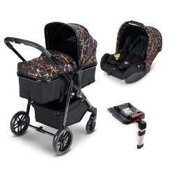 Moon Travel System Black/Copper/Black with Galaxy Car Seat & Isofix Base