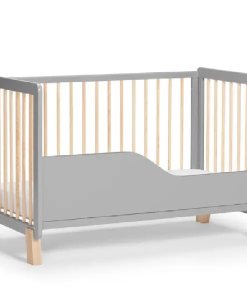Kinderkraft LUNKY 2in1 cot with Guardrail Grey