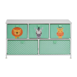 Liberty House Toys Jungle 5 Drawer Kids Storage Chest