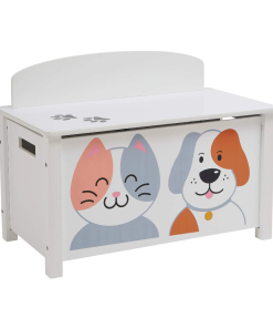 Liberty House Toys Wooden Cat and Dog Toy Box