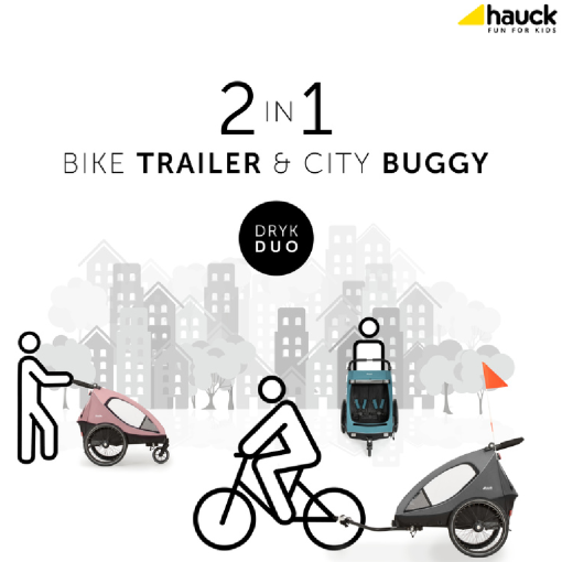 Hauck DRYK DUO Petrol Bike Trailer