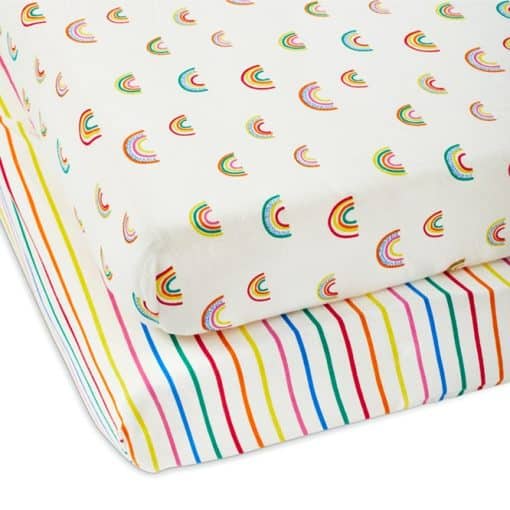 Ickle Bubba Rainbow Dreams Cot Bed Sheets (2pck)