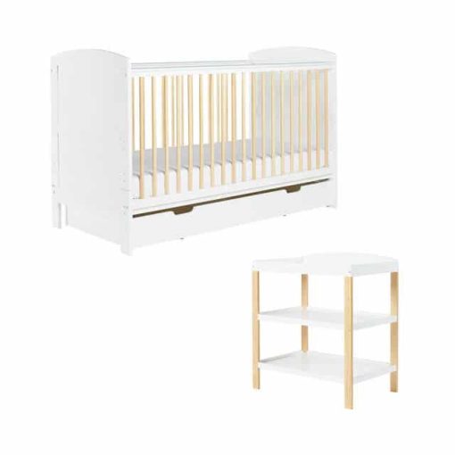 ickle-bubba-coleby-cot-bed-under-drawer-open-changer-scandi-white