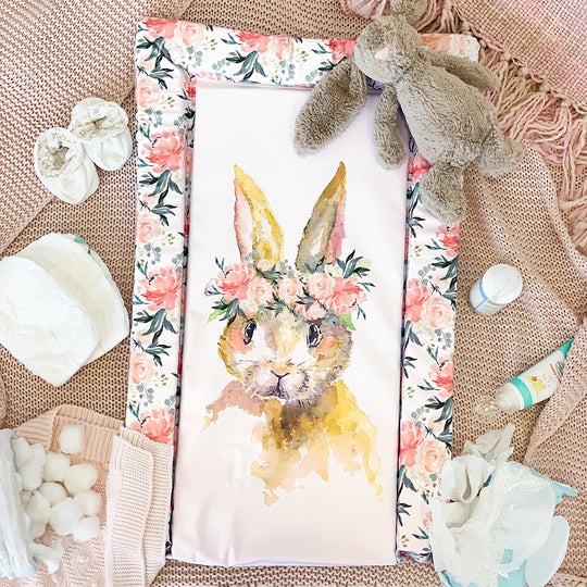 Watercolour Rabbit Changing Mat