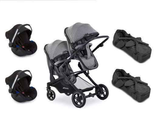 hauck atlantic and 2 carrycot and 2 comfort fix