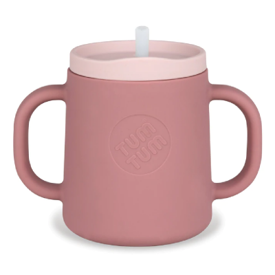 Tum Tum Pink Silicone 3 Way Sippy Cup