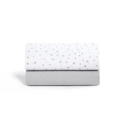 Snuz Crib 2 Pack Fitted Sheets - Grey Spot 3
