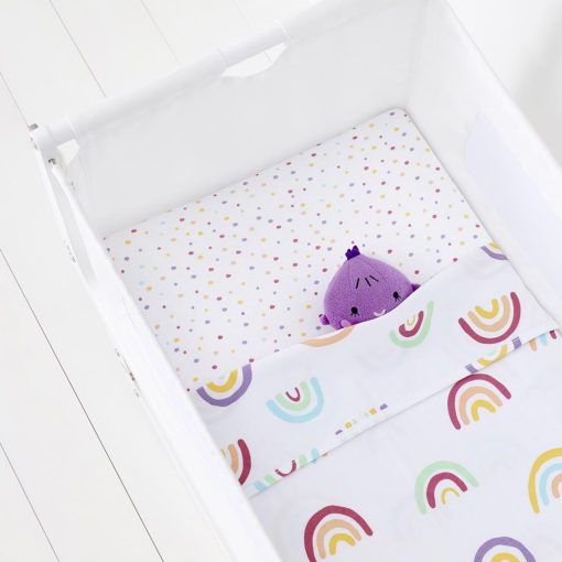 Snuz Crib 2 Pack Fitted Sheets - Multi Rainbow 4
