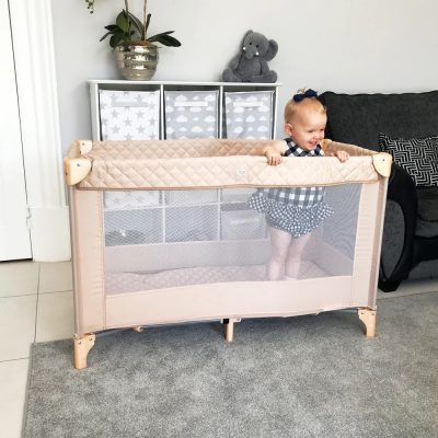 My Babiie Blush Quilted Travel Cot